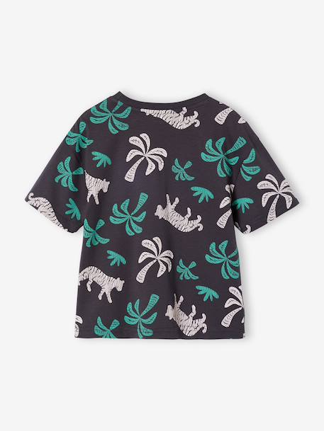 T-shirt jongens korte mouwen antraciet+ecru+wit - vertbaudet enfant 