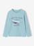 T-shirt voor jongens met print gemêleerd wit+grijsblauw+marineblauw - vertbaudet enfant 