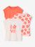 Set van 3 Basics meisjesshirts met korte mouwen bleekblauw+grijsblauw+roze (poederkleur) - vertbaudet enfant 