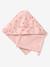 Badcape + washandje MIJN HART roze, bedrukt - vertbaudet enfant 