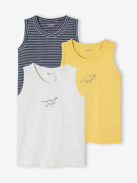 Set van 3 hemdjes voor jongens marineblauw - vertbaudet enfant 