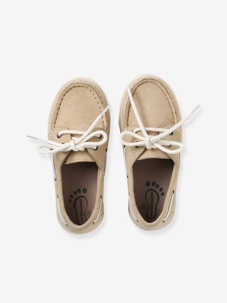Bootschoenen voor jongens van leer beige - vertbaudet enfant 
