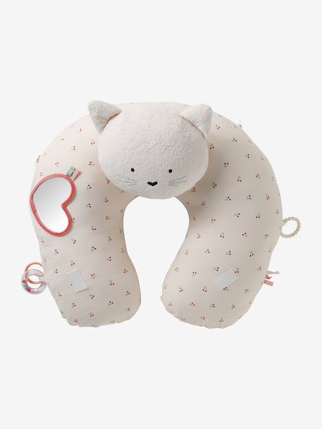 Ontdekkingskussen voor baby's ecru+groen+rood+wit - vertbaudet enfant 