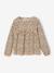 Shirtblouse met print voor meisjes beige+ecru+groengrijs - vertbaudet enfant 