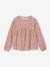 Shirtblouse met print voor meisjes beige+ecru+groengrijs - vertbaudet enfant 