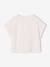 T-shirt voor meisjes met paillettenmotieven blauwgroen+ecru+lila - vertbaudet enfant 