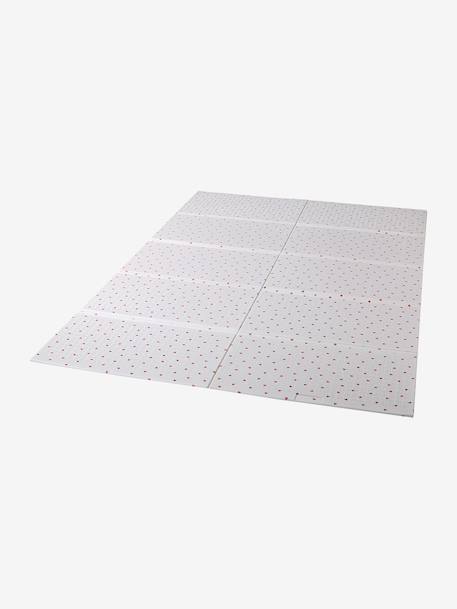 Waterdichte mat voor motoriek beige+ecru+groen+rozen - vertbaudet enfant 