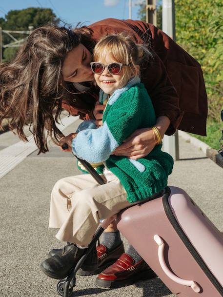 Bril 2-4 jaar SQUARE Bright BEABA bruin, bedrukt+groen - vertbaudet enfant 
