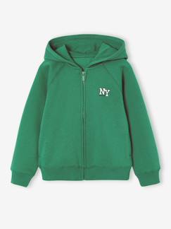 -Sweater met rits jongen Basics