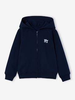 -Sweater met rits jongen Basics