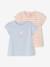 T-shirt babymeisje fantasie lichtblauw+rozen - vertbaudet enfant 