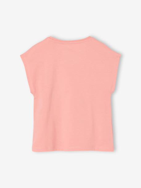 Meisjesshirt met dierenmotief abrikoos+grijsblauw - vertbaudet enfant 