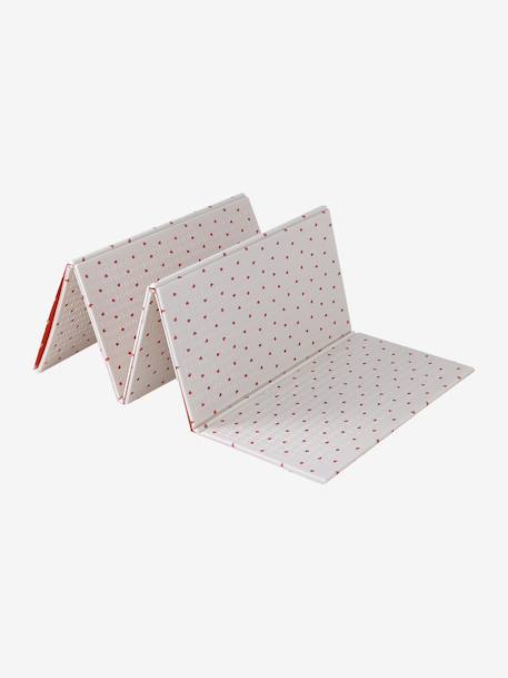 Waterdichte mat voor motoriek beige+ecru+groen+rozen - vertbaudet enfant 
