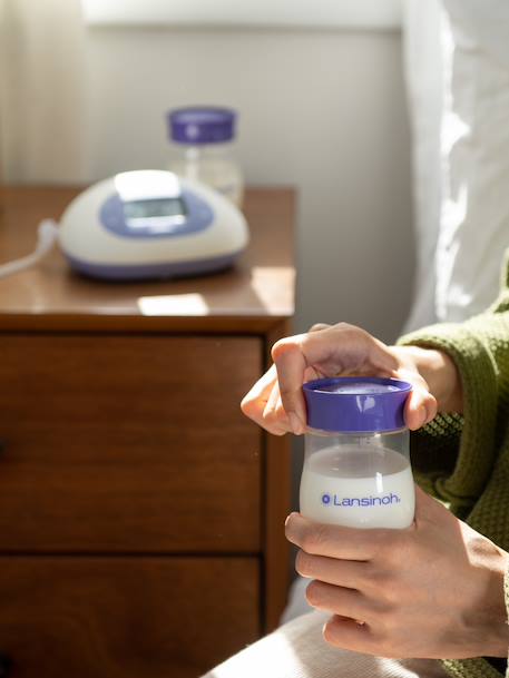 Set van 4 LANSINOH 160 ml bewaarpotjes voor moedermelk wit - vertbaudet enfant 