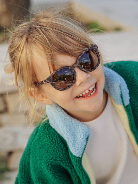 Bril 2-4 jaar SQUARE Bright BEABA bruin, bedrukt+groen - vertbaudet enfant 