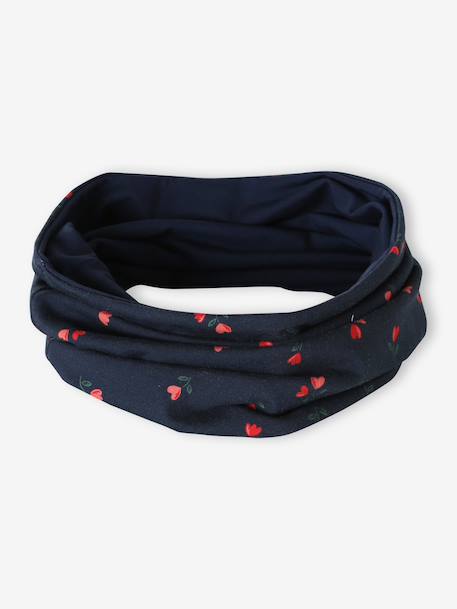 Meisjes snood met print marineblauw - vertbaudet enfant 