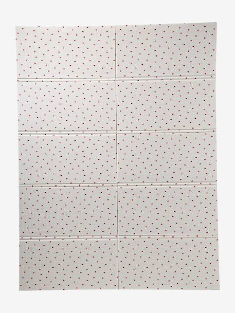 Waterdichte mat voor motoriek beige+ecru+groen+rozen - vertbaudet enfant 