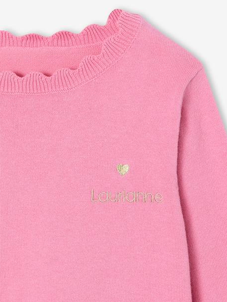 Meisjestrui BASICS personaliseerbaar framboos+gemêleerd beige+groengrijs+marineblauw+pioenroos - vertbaudet enfant 