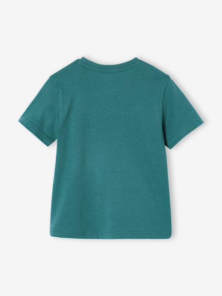 Set van 3 T-shirt met korte mouwen amandelgroen+karamel+marineblauw+pecannoot+petrolblauw+saliegroen - vertbaudet enfant 