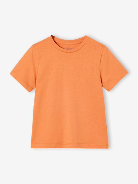 Set van 3 T-shirt met korte mouwen amandelgroen+karamel+marineblauw+pecannoot+petrolblauw+saliegroen - vertbaudet enfant 