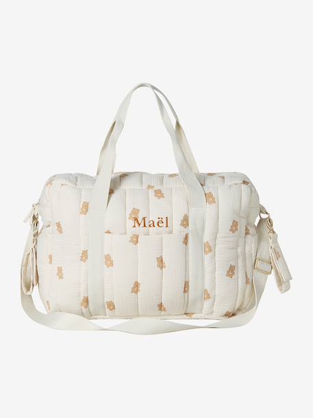 24-uurs tas MAMA TEDDY cappuccino+ecru - vertbaudet enfant 
