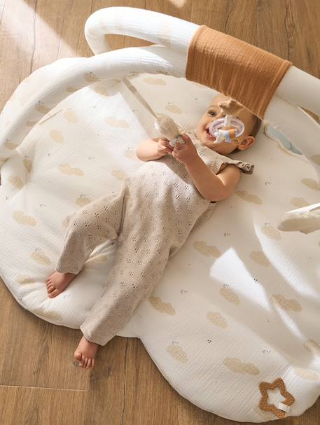 Meegroei speelmat met bogen en rand BABYLON beige+rood+sinaasappel+wit - vertbaudet enfant 
