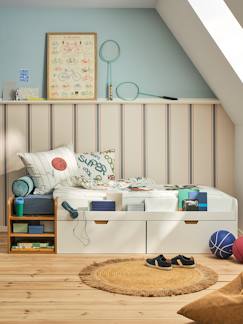 -Kinderbed met opbergruimte en bibliotheek