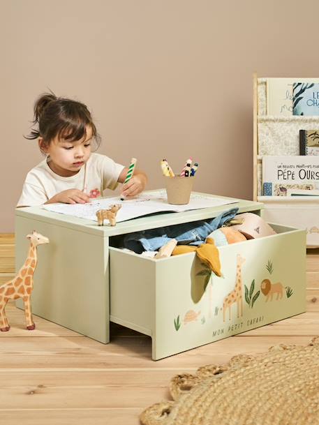 Activiteitentafel met opbergkoffer beige+rozen - vertbaudet enfant 