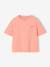 Effen Basics meisjesshirt met korte mouwen abrikoos+rood+snoepjesroze - vertbaudet enfant 