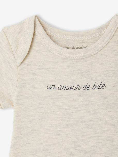 Set van 5 body's baby korte mouwen ecru - vertbaudet enfant 