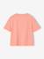 Effen Basics meisjesshirt met korte mouwen abrikoos+rood+snoepjesroze - vertbaudet enfant 