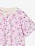Cropped meisjesshirt met korte mouwen beige+ecru+roze (poederkleur) - vertbaudet enfant 