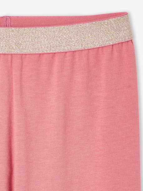 Meisjes legging met iriserende riem gemêleerd grijs+MARINE GRIJS+oudroze+ZWART - vertbaudet enfant 