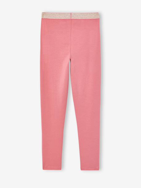 Meisjes legging met iriserende riem gemêleerd grijs+MARINE GRIJS+oudroze+ZWART - vertbaudet enfant 