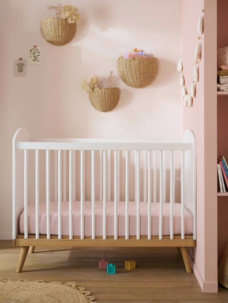 Babybed met spijlen CONFETTI groen+Wit - vertbaudet enfant 