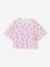 Cropped meisjesshirt met korte mouwen beige+ecru+roze (poederkleur) - vertbaudet enfant 