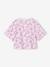 Cropped meisjesshirt met korte mouwen beige+ecru+roze (poederkleur) - vertbaudet enfant 