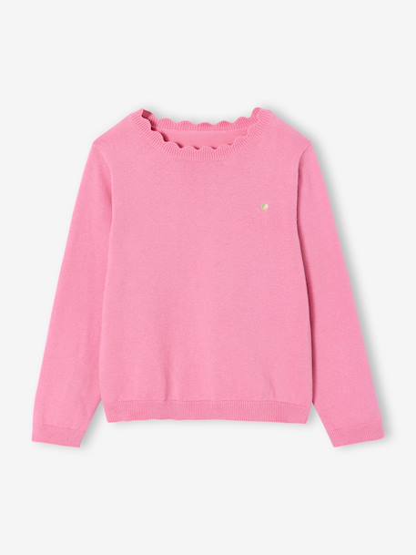 Meisjestrui BASICS personaliseerbaar framboos+gemêleerd beige+groengrijs+marineblauw+pioenroos - vertbaudet enfant 