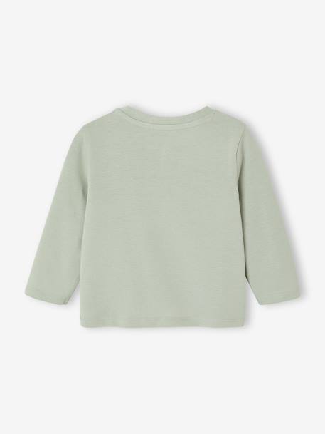 Decoratief T-shirt babyjongen blauwgroen+ecru+pistache+vanille - vertbaudet enfant 