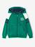 Sportsweater met raglanmouwen en ritssluiting voor jongens groen+marineblauw+pecannoot - vertbaudet enfant 