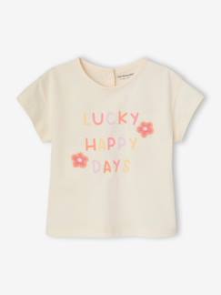 -T-shirt voor babymeisjes met gehaakte details