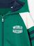Sportsweater met raglanmouwen en ritssluiting voor jongens groen+marineblauw+pecannoot - vertbaudet enfant 