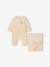 Babypakje vestje en broek fluweel / velours vanille - vertbaudet enfant 