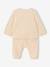 Babypakje vestje en broek fluweel / velours vanille - vertbaudet enfant 