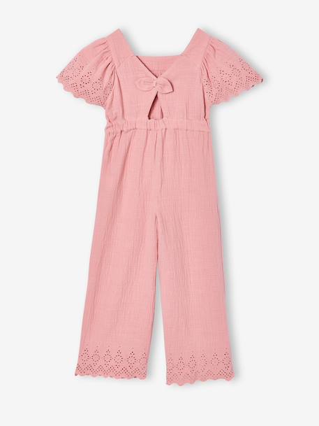 Katoenen gaaspakje met borduursel rouge+saliegroen - vertbaudet enfant 