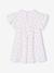 Jurk met bloemenprint van katoenen gaas beige+beige, bedrukt+lichtroze+vanille - vertbaudet enfant 