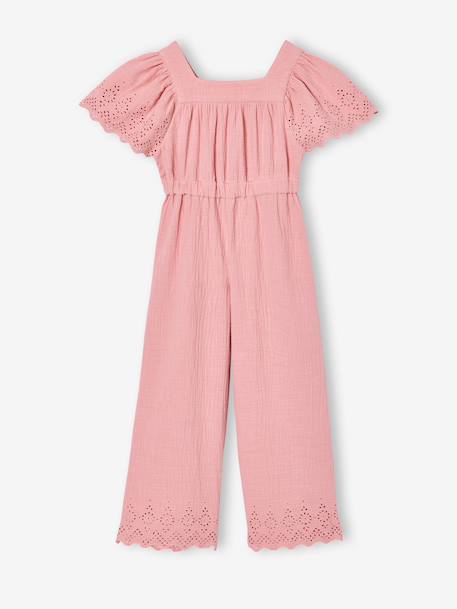 Katoenen gaaspakje met borduursel rouge+saliegroen - vertbaudet enfant 