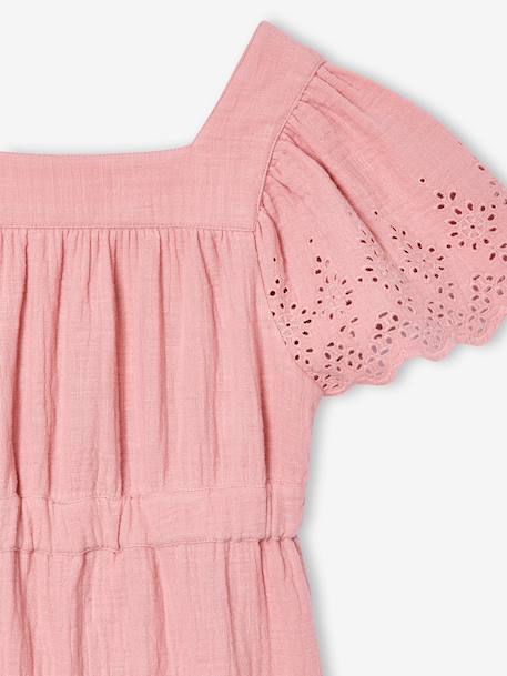 Katoenen gaaspakje met borduursel rouge+saliegroen - vertbaudet enfant 