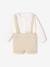Feestelijke set met overhemd + korte broek voor baby beige+saliegroen - vertbaudet enfant 