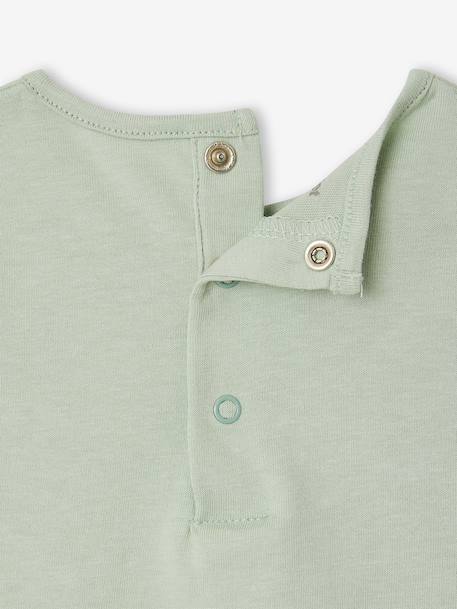 Set van 3 Basics T-shirts met lange mouwen ecru+rood, gestreept - vertbaudet enfant 